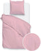 Zohome Dekbedovertrek Percalle - Effen Bedlinnen - 140x220 - Roze - Dekbedhoes van 100% Katoen-Perkal