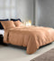 Zohome Dekbedovertrek Percalle - Effen Bedlinnen - 200x220 - Beige - Dekbedhoes van 100% Katoen-Perkal