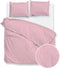 Zohome Dekbedovertrek Percalle - Effen Bedlinnen - 200x220 - Roze - Dekbedhoes van 100% Katoen-Perkal