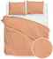 Zohome Dekbedovertrek Percalle - Effen Bedlinnen - 240x220 - Beige - Dekbedhoes van 100% Katoen-Perkal