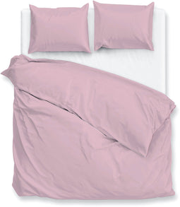 Zohome Dekbedovertrek Percalle - Effen Bedlinnen - 240x220 - Roze - Dekbedhoes van 100% Katoen-Perkal