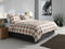 Zohome Dekbedovertrek Quattro-di-Lino - Bedlinnen met Ruiten - 140x220 - Beige - Dekbedhoes van 100% Katoen