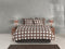 Zohome Dekbedovertrek Quattro-di-Lino - Bedlinnen met Ruiten - 240x220 - Taupe - Dekbedhoes van 100% Katoen