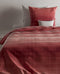 Zohome Dekbedovertrek Rooney - Bedlinnen met Strepen print - 140x220 - Rood - Dekbedhoes van 100% Katoen