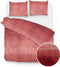 Zohome Dekbedovertrek Rooney - Bedlinnen met Strepen print - 140x220 - Rood - Dekbedhoes van 100% Katoen