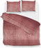 Zohome Dekbedovertrek Rooney - Bedlinnen met Strepen print - 240x220 - Rood - Dekbedhoes van 100% Katoen