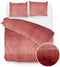 Zohome Dekbedovertrek Rooney - Bedlinnen met Strepen print - 240x220 - Rood - Dekbedhoes van 100% Katoen