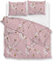 Zohome Dekbedovertrek Rossa - Bedlinnen met Bloemen print - 140x220 - Roze - Dekbedhoes van 100% Katoen-Flanel