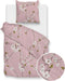Zohome Dekbedovertrek Rossa - Bedlinnen met Bloemen print - 140x220 - Roze - Dekbedhoes van 100% Katoen-Flanel