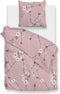 Zohome Dekbedovertrek Rossa - Bedlinnen met Bloemen print - 260x220 - Roze - Dekbedhoes van 100% Katoen-Flanel
