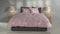 Zohome Dekbedovertrek Rossa - Bedlinnen met Bloemen print - 260x220 - Roze - Dekbedhoes van 100% Katoen-Flanel