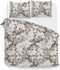 Zohome Dekbedovertrek Ruffina - Bedlinnen met Bladeren print - 200x220 - Taupe - Dekbedhoes van 100% Katoen