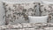 Zohome Dekbedovertrek Ruffina - Bedlinnen met Bladeren print - 260x220 - Taupe - Dekbedhoes van 100% Katoen