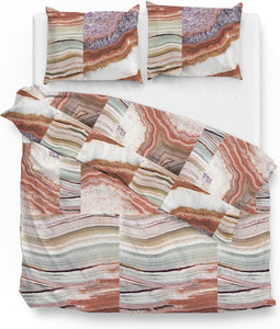 Zohome Dekbedovertrek Sam - Bedlinnen met Abstract print - 260x220 - Multi - Dekbedhoes van 100% Katoen
