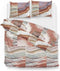 Zohome Dekbedovertrek Sam - Bedlinnen met Abstract print - 260x220 - Multi - Dekbedhoes van 100% Katoen