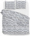Zohome Dekbedovertrek Samanta - Bedlinnen met Abstract print - 260x220 - Blauw - Dekbedhoes van 100% Katoen