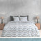 Zohome Dekbedovertrek Samanta - Bedlinnen met Abstract print - 260x220 - Blauw - Dekbedhoes van 100% Katoen