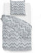Zohome Dekbedovertrek Samanta - Bedlinnen met Abstract print - 260x220 - Blauw - Dekbedhoes van 100% Katoen