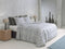 Zohome Dekbedovertrek Samanta - Bedlinnen met Abstract print - 260x220 - Blauw - Dekbedhoes van 100% Katoen