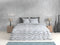 Zohome Dekbedovertrek Samanta - Bedlinnen met Abstract print - 260x220 - Blauw - Dekbedhoes van 100% Katoen