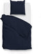 Zohome Dekbedovertrek Satinado - Effen Bedlinnen - 140x220 - Blauw - Dekbedhoes van 100% Katoen-Satijn