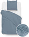 Zohome Dekbedovertrek Satinado - Effen Bedlinnen - 140x220 - Blauw - Dekbedhoes van 100% Katoen-Satijn