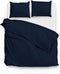 Zohome Dekbedovertrek Satinado - Effen Bedlinnen - 140x220 - Blauw - Dekbedhoes van 100% Katoen-Satijn