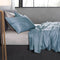 Zohome Dekbedovertrek Satinado - Effen Bedlinnen - 140x220 - Blauw - Dekbedhoes van 100% Katoen-Satijn