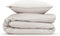 Zohome Dekbedovertrek Satinado - Effen Bedlinnen - 140x220 - Off-White - Dekbedhoes van 100% Katoen-Satijn