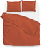 Zohome Dekbedovertrek Satinado - Effen Bedlinnen - 140x220 - Oranje - Dekbedhoes van 100% Katoen-Satijn