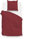 Zohome Dekbedovertrek Satinado - Effen Bedlinnen - 140x220 - Rood - Dekbedhoes van 100% Katoen-Satijn