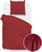 Zohome Dekbedovertrek Satinado - Effen Bedlinnen - 140x220 - Rood - Dekbedhoes van 100% Katoen-Satijn