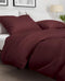 Zohome Dekbedovertrek Satinado - Effen Bedlinnen - 140x220 - Rood - Dekbedhoes van 100% Katoen-Satijn