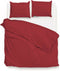 Zohome Dekbedovertrek Satinado - Effen Bedlinnen - 140x220 - Rood - Dekbedhoes van 100% Katoen-Satijn