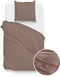 Zohome Dekbedovertrek Satinado - Effen Bedlinnen - 140x220 - Roze - Dekbedhoes van 100% Katoen-Satijn