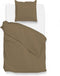 Zohome Dekbedovertrek Satinado - Effen Bedlinnen - 140x220 - Taupe - Dekbedhoes van 100% Katoen-Satijn
