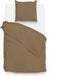 Zohome Dekbedovertrek Satinado - Effen Bedlinnen - 140x220 - Taupe - Dekbedhoes van 100% Katoen-Satijn
