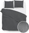 Zohome Dekbedovertrek Satinado - Effen Bedlinnen - 200x220 - Antraciet - Dekbedhoes van 100% Katoen-Satijn