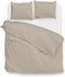 Zohome Dekbedovertrek Satinado - Effen Bedlinnen - 200x220 - Beige - Dekbedhoes van 100% Katoen-Satijn