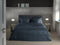 Zohome Dekbedovertrek Satinado - Effen Bedlinnen - 200x220 - Blauw - Dekbedhoes van 100% Katoen-Satijn