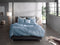 Zohome Dekbedovertrek Satinado - Effen Bedlinnen - 200x220 - Blauw - Dekbedhoes van 100% Katoen-Satijn