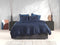 Zohome Dekbedovertrek Satinado - Effen Bedlinnen - 200x220 - Blauw - Dekbedhoes van 100% Katoen-Satijn