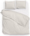 Zohome Dekbedovertrek Satinado - Effen Bedlinnen - 200x220 - Off-White - Dekbedhoes van 100% Katoen-Satijn