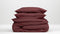 Zohome Dekbedovertrek Satinado - Effen Bedlinnen - 200x220 - Rood - Dekbedhoes van 100% Katoen-Satijn
