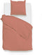 Zohome Dekbedovertrek Satinado - Effen Bedlinnen - 200x220 - Roze - Dekbedhoes van 100% Katoen-Satijn