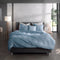Zohome Dekbedovertrek Satinado - Effen Bedlinnen - 240x220 - Blauw - Dekbedhoes van 100% Katoen-Satijn
