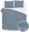 Zohome Dekbedovertrek Satinado - Effen Bedlinnen - 240x220 - Blauw - Dekbedhoes van 100% Katoen-Satijn