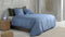 Zohome Dekbedovertrek Satinado - Effen Bedlinnen - 240x220 - Blauw - Dekbedhoes van 100% Katoen-Satijn