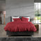 Zohome Dekbedovertrek Satinado - Effen Bedlinnen - 240x220 - Rood - Dekbedhoes van 100% Katoen-Satijn