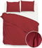 Zohome Dekbedovertrek Satinado - Effen Bedlinnen - 240x220 - Rood - Dekbedhoes van 100% Katoen-Satijn